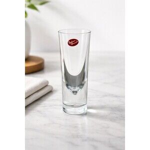 Vintage Italian Glasses Set of 6 Mid Century Modern Barware Bullet Heavy Glass